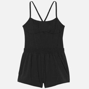NWT! NEW! VICTORIA'S SECRET PINK ULTIMATE RUNSIE ATHLETIC ROMPER BLACK SIZE XS